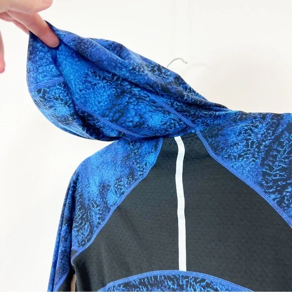 New Balance Heat 1/2 Zip Long Sleeve Pullover Blue & Black Size Small - Picture 7 of 11